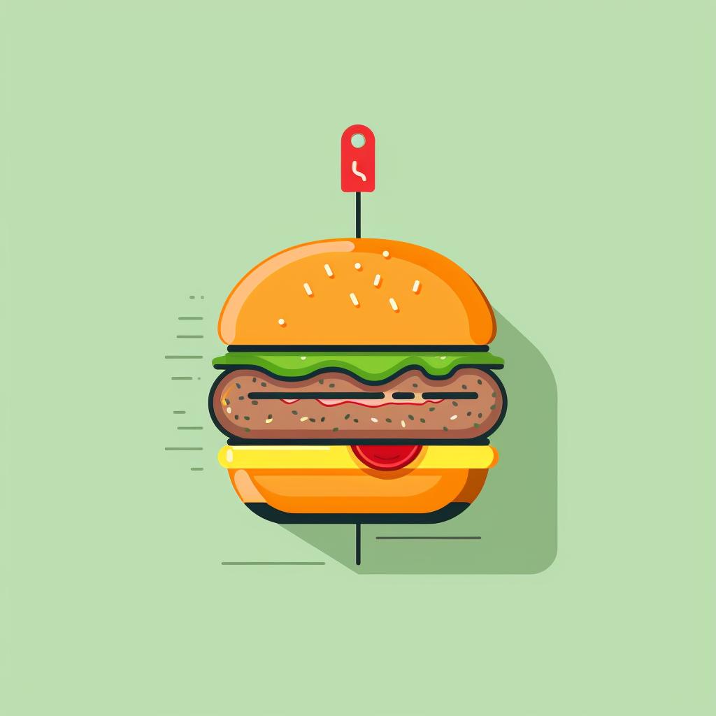A meat thermometer inserted into the burger showing a temperature of 165°F