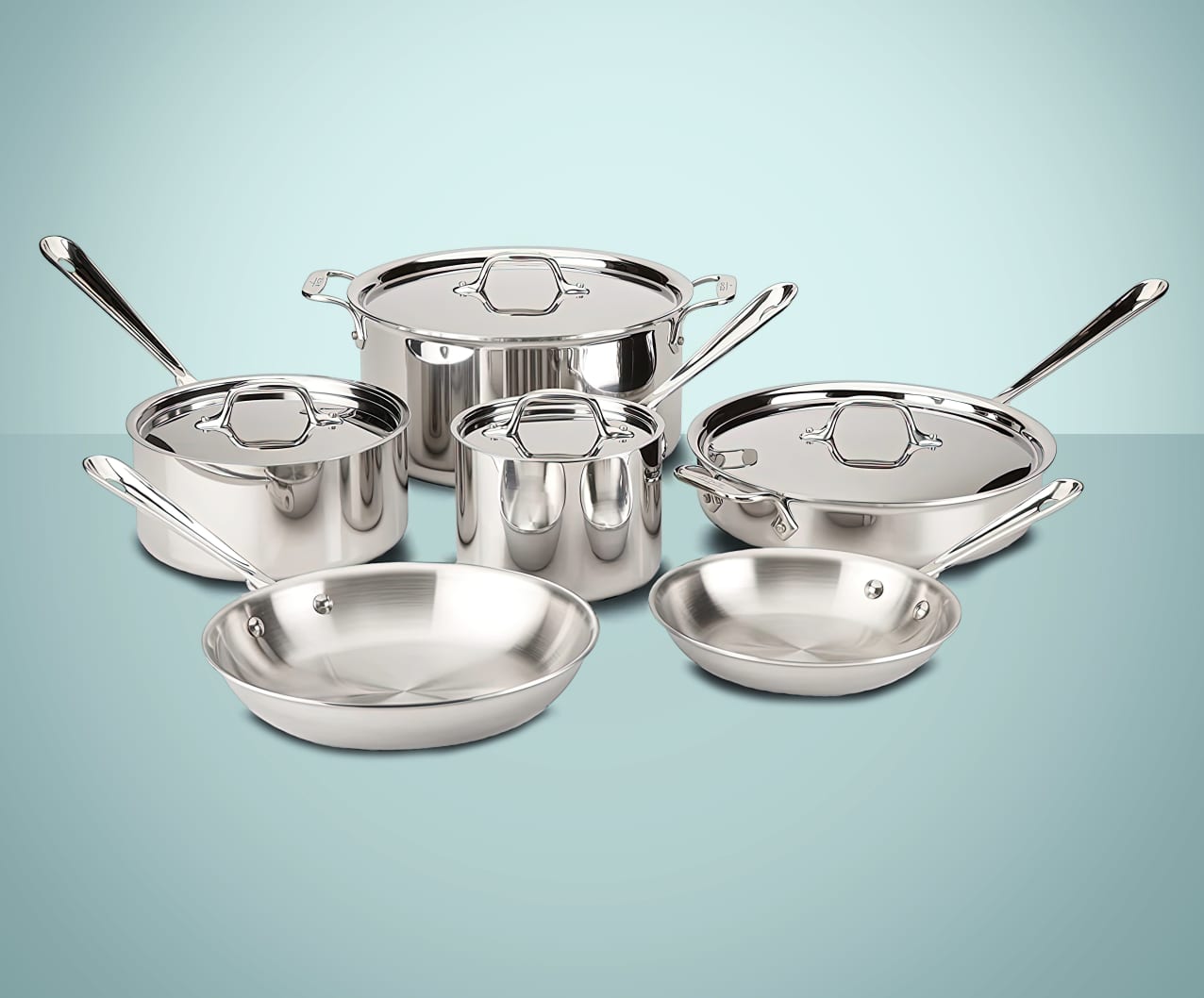 A selection of different types of pans and pots