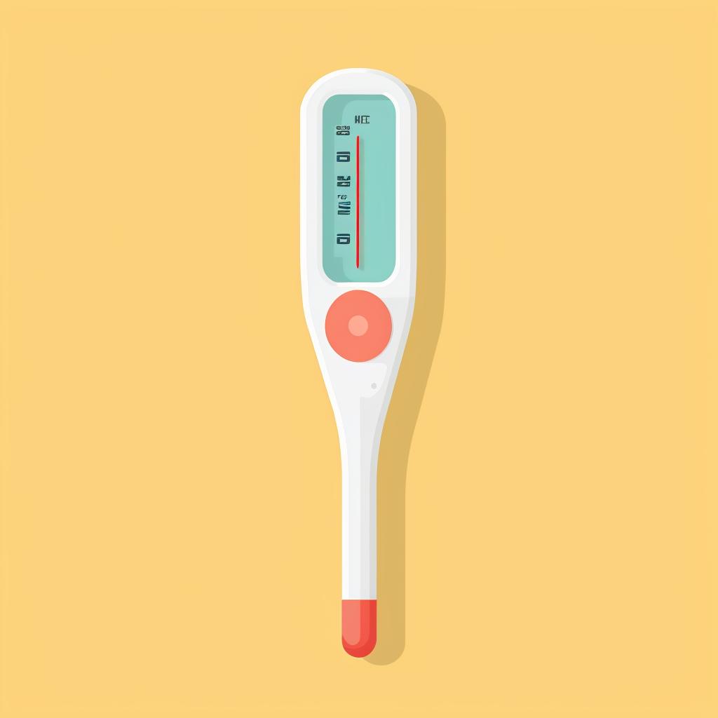 A food thermometer showing a safe temperature
